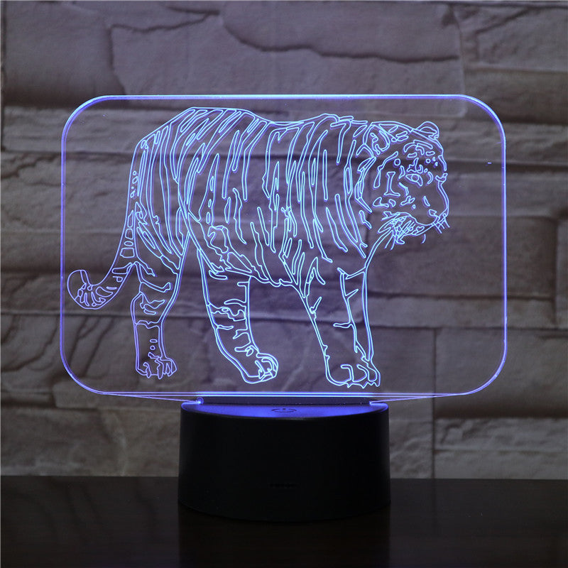 Creativity Led Night Light Tiger Lampara Touch Sensor