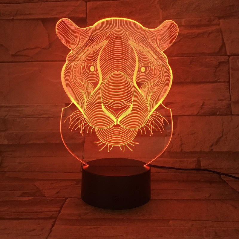 Creativity Led Night Light Tiger Lampara Touch Sensor