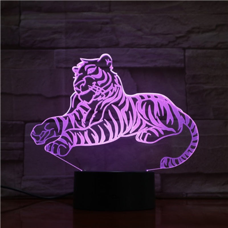 Creativity Led Night Light Tiger Lampara Touch Sensor