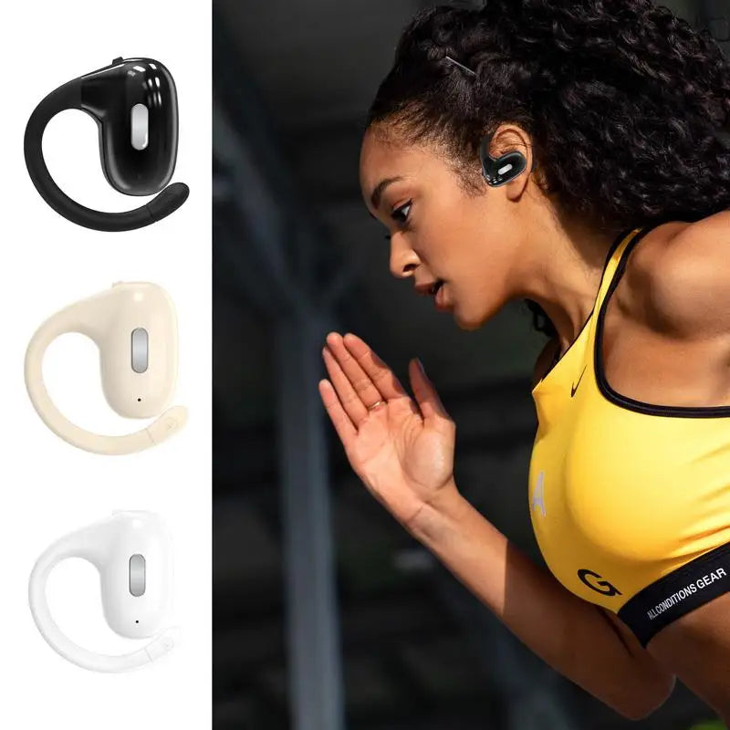 Over Ear Wireless Earphones Single Ear 5.4 Bone Conduction Earbuds For Noise Reduction Long Battery Life Smart Pairing Earbuds